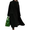 Goolecrimp Trench Doppio Petto da Donna Inverno Caldo Lungo Cappotto in Misto di Lana Classico Risvolto Oversize Business Casual Cappotto di Moda (Cammello,XXL)
