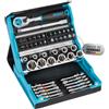 Hazet Set di chiavi a bussola HAZET SmartCase 2200SC-2 | Set di chiavi a bussola da 50 pezzi, attacco: esagonale e quadrato 6,3 mm (1/4 di pollice), valigetta portautensili mobile Made in Germany