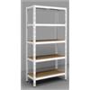 ANEMOS POKERINO LEGNO-METALLO 5 SCAFFALE , 220 KG PORTATA MAX A RIPIANO, BIANCO