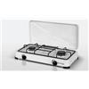 CUISINAM FORNELLO A GAS GPL DA CAMPEGGIO CON COVER 2 FUOCHI COD FRG112