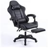 CRIBEL SEDIA DA GAMING RACING OMEGA, PELLE SINTETICA, NERO120CM-COD98318NG