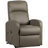 CRIBEL POLTRONA ALZAPERSONA RELAX SPIKE D IN ECOPELLE, COLORE FANGO, 91 X 65 X 101 CM