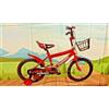 magik bike MAGIC 16" BICICLETTA CON RUOTE GONFIABILI COLORE ROSSO B032