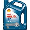 shell OLIO MOTORE SHELL 5W-40 HELIX HX7 SINTETICO 4 LITRI COD. 600076390