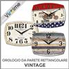 virtime OROLOGIO DA PARETE RETTANGOLARE VINTAGE 31X23 VIRTIME D'ARCHITECTURE LEGNO