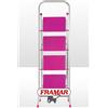 framar SGABELLO IN ACCIAIO SLIMMY 4 GRADINI PORTATA 100 KG FRAMAR FR157