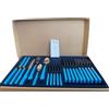 eme SET DI POSATE DA TAVOLA AZZURRO IONIA IN ACCIAIO INOSSIDABILE 18/10 AZZURRO EME 24 PEZZI