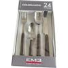 EME P13BR/89 CONFEZIONE POSATE 24 PEZZI EME MADE IN ITALY SET DI POSATE COLORANDO (MARRONE)