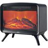 DCG FP5400 CAMINETTO ELETTRICO 2 LIVELLI DI POTENZA -NERO 1600W