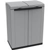 TERRY CONTENITORE ECOLINE 2 PER LA RACCOLTA DIFFERENZIATA 68X39X88,7 CM GRIGIO/NERO 110L