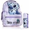 DISNEY ZAINO DI STITCH TAKE IT EASY + ASTUCCIO VIOLA COD 6971565