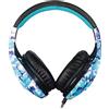TECHMADE TM-FL1-CAMBLU CUFFIE GAMING MULTIMEDIALI CAMOUFLAGE BLU