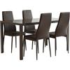 cribel SET BENNY TORTORA MEDIO TAVOLO CRIBEL CON 4 SEDIE 135X80X76 DESIGN MODERNO