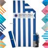 Blumtal telo mare grande 90x180 cm microfibra - asciugamano mare grande compatto e ad asciugatura rapida - telo microfibra grande senza sabbia e nastro - telo piscina grande e morbido-blu a righe