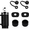 AIROLDI 6 Pezzi Silicone Tappo Anti Sversamento Compatibili Con Stanley Cup 2.0 40oz 30 oz Anti-Perdite Tappi Anti-Sversamento In Silicone Adatto Per Accessori Tazza Stanley (nero)