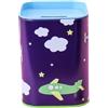 makio Salvadanaio originale in peltro con coperchio per bambini in colori vivaci che può essere utilizzato anche come portamatite. aerei)