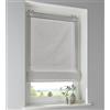Kutti Tenda a pacchetto in 100% cotone, colore grigio, opaca, montaggio senza foratura, con ganci per finestra, larghezza 45 x altezza 140 cm