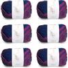 ggh Joker Box - 6 gomitoli - Misto Lana Vergine con sfumatura di Colore - Lana per Lavorare a Maglia o all'Uncinetto Colore 029 - Blu Magenta-mélange