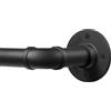 DEFYNEE Bastone per Tende Nero, Bastone per Tende Industriale da 80 a 305 cm Montato a soffitto, Diametro 25 mm, Bastone per Tende Estensibile per Terrazza, Porta Scorrevole in Vetro, Soggiorno