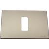 VIMAR Colore Alluminio, Materiale Alluminio, CONFEZIONE 1 *** Placca 1 modulo serie 8000 fissaggio a scatto vimar 08635 varie finiture