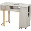 JIXYUML Tavolo per Manicure Professionale per Ricostruzione Unghie e Onicotecnica con 3 cassetti-Tavolo Unghie con Aspiratore Integrato, Alimentazione Interna e Caricabatterie USB（100X78X45 grigio）