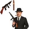 FNA FASHIONS Tommy Gun, kit di accessori per gangster mafioso, per Halloween, ballo scolastico e cosplay