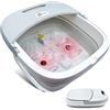 TopHomer Pediluvio Pieghevole con Massaggio Elettrico 500W, Vasca Idromassaggio SPA con Riscaldamento + Bolle + 4 Rulli di Massaggio + Vibrazione, Bagno Pedicure per Rilassamento Piedi Stanchi