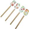 LECCAPENTOLA VEGETABLES DECORI E COLORI ASSORTITI DISPLAY SILICONE/LEGNO 12 PZ