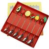 CUCCHIAINO SILVER FRUTTI ASS SET 6 PZ INOX/SILICONE