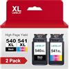 LOFBLAT 540 541 Cartucce rigenerate per Canon 540 541 XL PG-540XL CL-541XL per Canon TS5150 MG3650 MG3650s MG3600 MG4250 MX475 (1 nero, 1 colore)