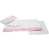 AZZURRA DESIGN Lenzuoline per Lettino Contact Azzurra Design Lovely Pois Bianco Rosa