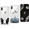 NOVAGO Custodia Compatibile con iPhone 10, iPhone X, iPhone XS Confezione di 3 custodie del Gel di Silicone Resistente (Pack#1)