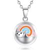 EUDORA Harmony Ball Bola Angel Caller Collana per Gravidanza per Donne, Graziose Nuvole Angelo che Desidera Carillon, Ciondolo con Sfera del Messico per Regalo di Gioielli per la Mamma, 45+30