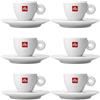 Illy - Set 6 Tazzine Caffe' Illy In Porcellana Con Piattino - SPEDIZIONE GRATUITA