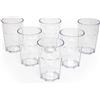 Omada Design Set di 6 Bicchieri bar, per Cocktail, da bibita o long drink 42,5 cl, altezza 12,5 cm in plastica, infrangibili, impilabili forma ottagonale e lavabili in lavastoviglie linea Unglassy