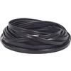 GORGECRAFT 5mx5mmx1mm Cordino in Pelle Nera Lucida Sottile Laccio in Pelle Morbida A Doppia Faccia Strisce di Corda in Pelle di Grano Litchi Cinturino in Pelle di Agnello Corda in Pelle Pieghevole