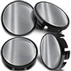 SkinoEu 4 x 65mm Coprimozzi in Lega per Cerchi Compatibile con VW 3B7 601 171 / 6U7 601 171 Argento CV 3