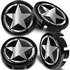 SkinoEu 4 x 65mm Coprimozzi in Lega per Cerchi Compatibile con VW 3B7 601 171 / 6U7 601 171 Argento Stella CV 43