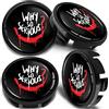 SkinoEu 4 x 65mm Coprimozzi in Lega per Cerchi Compatibile con VW 3B7 601 171 / 6U7 601 171 Nero CV 69