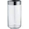 Alessi Julieta LC10 - Barattolo Ermetico da Cucina di Design, Corpo in Vetro con Coperchio in Acciaio Inossidabile 18/10, 150 cl
