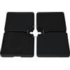 VivaGarden Base per Ombrellone da 4 Pezzi Riempibili con Acqua o Sabbia e Ganci di Connessione colore Nero - A14152AO66