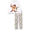 CERDÁ LIFE'S LITTLE MOMENTS Pigiama Abbinabile per la Famiglia Invernale di Taz Looney Tunes, 100% Cotone Maglia a Maniche Lunghe e Pantalone Lungo Set, Bianco, 6 Anni Bambini e Ragazzi