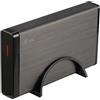 i-tec MYSAFE35U401UK contenitore di unità di archiviazione 3.5 SSD enclosure Nero, Metallico