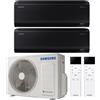 Samsung CONDIZIONATORE SAMSUNG WINDFREE BLACK DUAL SPLIT 7000+7000 BTU INVERTER R32 AJ050 A+++ WIFI