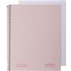 Navigator | Quaderno Microforato A4 | Quadretto 5x5 | Coperchio Extra | Rosa Pastello | Bordo Colore | Carta 80 g | 80 fogli 4 trapani | Spirale Coil-Lock | Carta Premium Writing