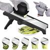 MILcea Affetta Verdure Mandolina per Verdure Professionale - Taglia Verdure con Protezione per le Mani, Fare Fette Spesse da 1 a 9 mm, Regolabile in Acciaio Inox Tagliaverdure Manuale per Frutta e Verdura