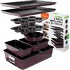 NutriChef Set Padelle Antiaderenti da 8 Pezzi Senza PFOA, PFOS, PTFE, Teglia Torta, Pane, Muffin, Padelle Larghe/Quadrate, Teglia Biscotti, Prugna