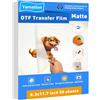 Yamation 50 Fogli Formato Pellicola di trasferimento DTF, Carta, Bianco, A4 50sheets, unità