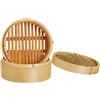 Excelsa Asia Vaporiera in bambù Diametro 20 cm, Legno Naturale