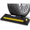 Pyle Rampa per Marciapiede per Garage, per Veicoli, per Sicurezza di Parcheggio, 1 Pezzo, in Gomma Resistente, per Parcheggio, Vialetto, per Auto, Furgoni, Camion, Pneumatici, Blocco Guida, Nero